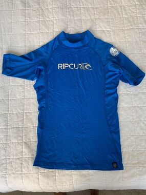 Rip Curl Kids Blue Short-Sleeve Rash Guard One-Piece
